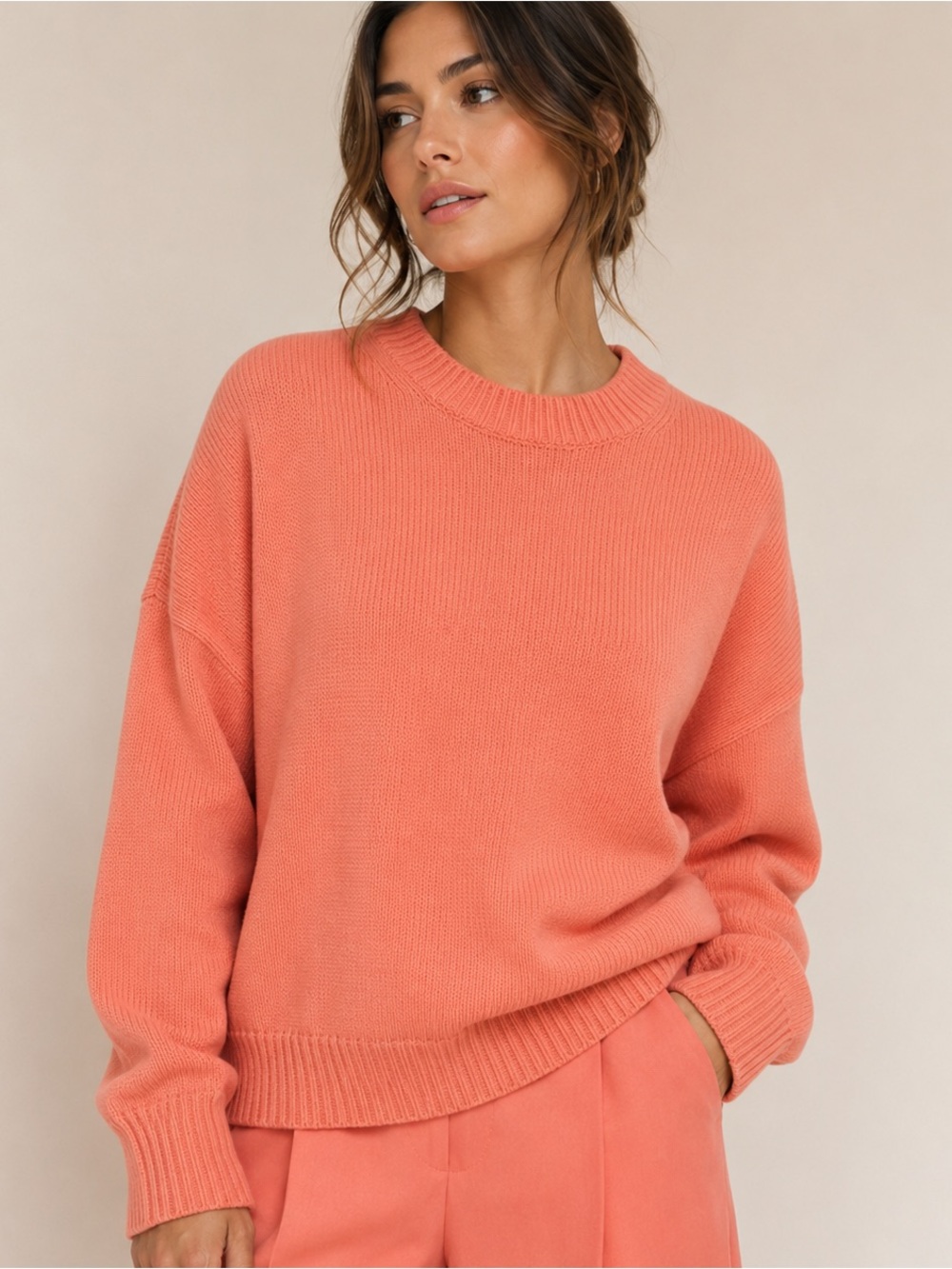 NWT Theory Oversized Sweater Sienna Cotton Small